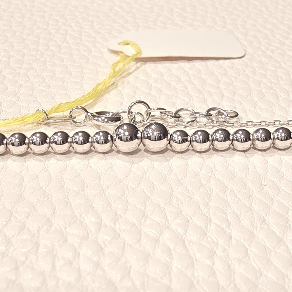 💠✨️18K Real White Gold Ball Bracelet✨️💠 - Picture 3 of 3